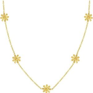 Elegant Charming Gold Floral Necklace
